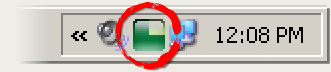 Image of Taskbar Showing VirtuaWin icon